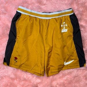 Nike Gold and Black Athletic Shorts